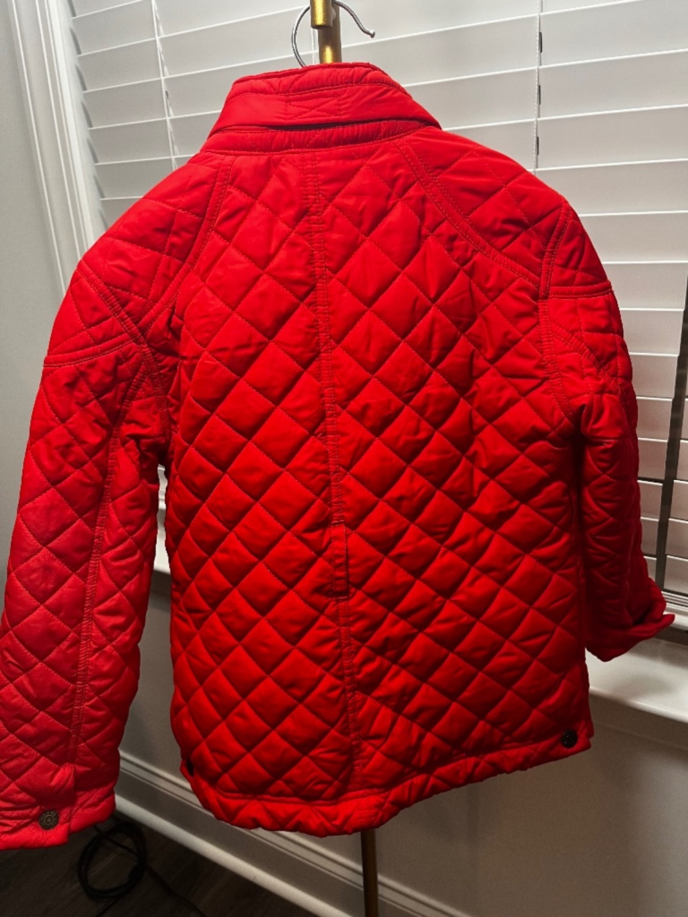 Tommy Hilfiger Kids Red Quilted Jacket with Fleece Lining